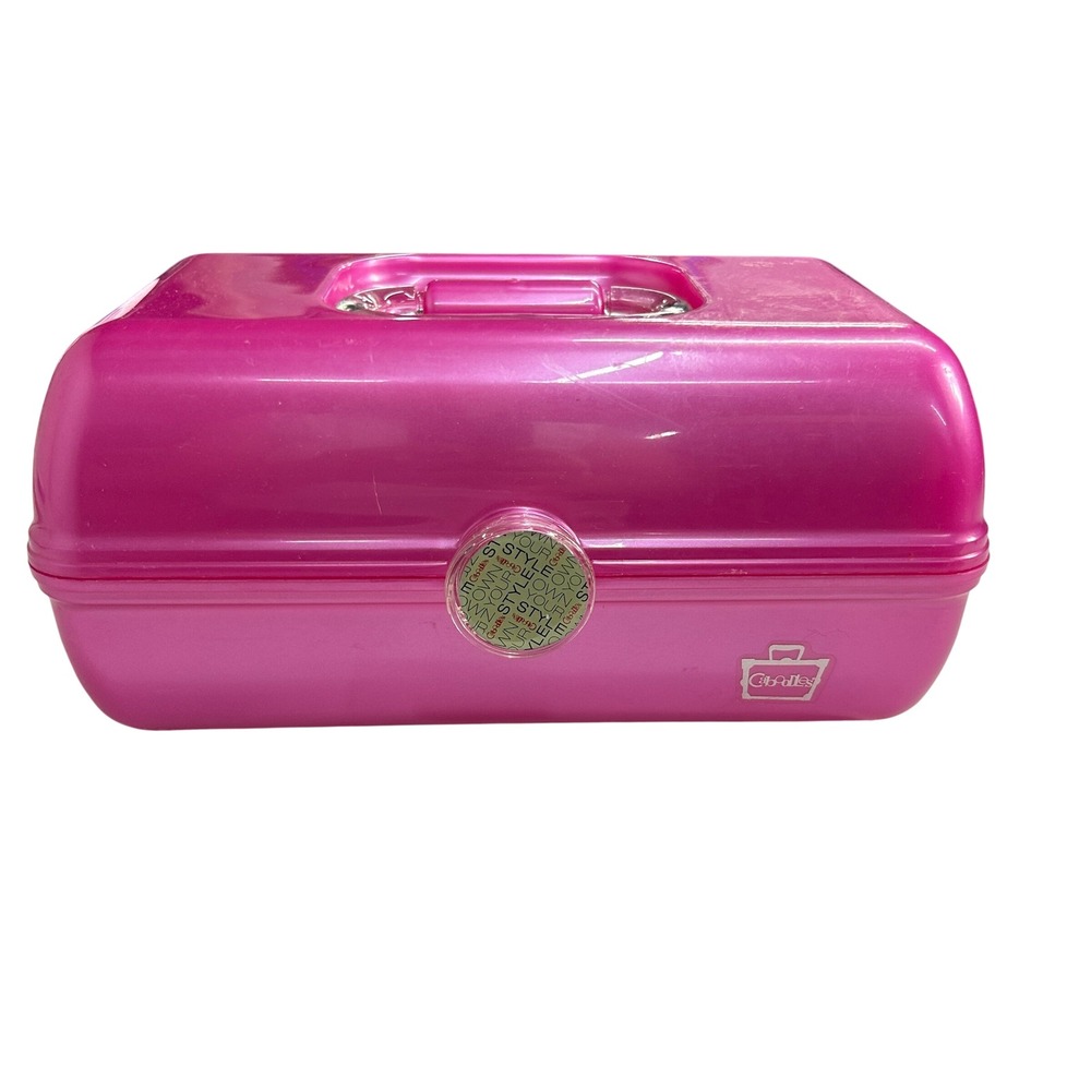 Y2K Caboodles Vintage Pink Makeup Case Organizer Mirror OS Hot Pink Barbiecore